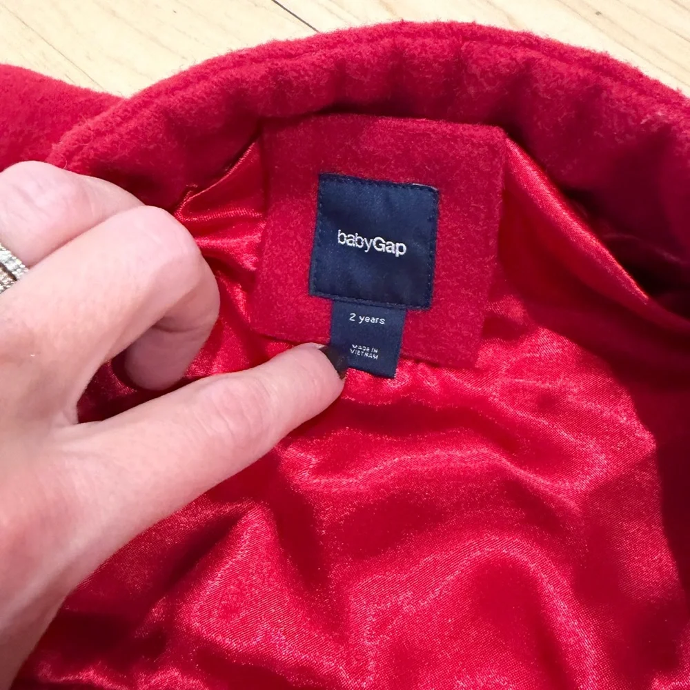 GAP Vibrant Red Kids Pea Coat